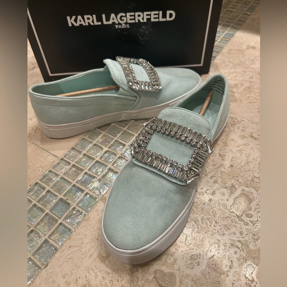 Karl Lagerfeld Kidsuede sneakers with Rhinestones - Picture 3 of 7